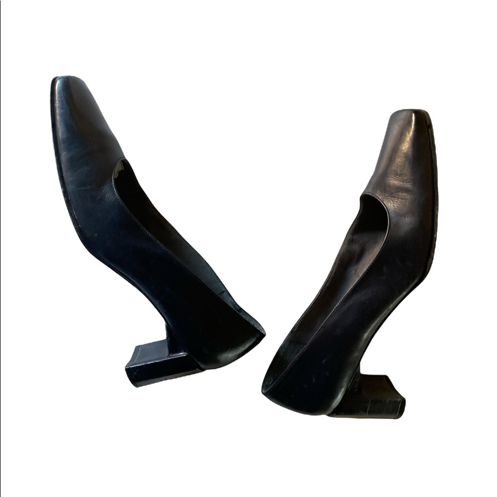 Stuart Weitzman Block Heel Square Toe Pumps - image 5